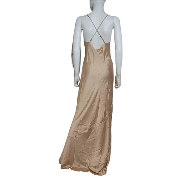 Show Me Your MuMu Tuscany Maxi Slip Dress in Champagne Luxe Satin - Picture 6 of 11